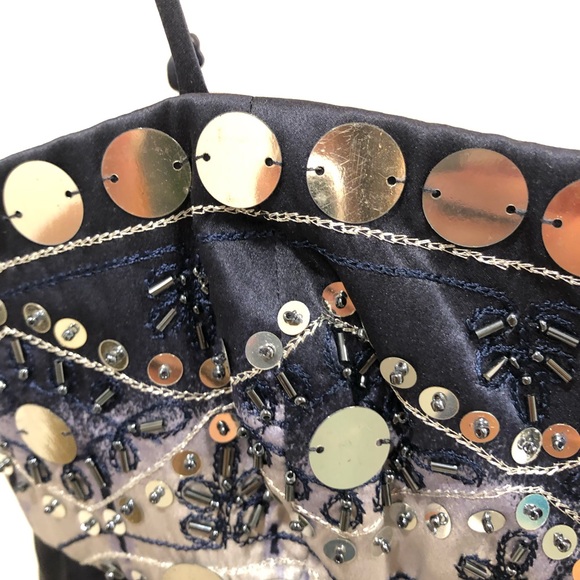 BCBG empire waisted silk azure dress size 0 - Picture 4 of 6